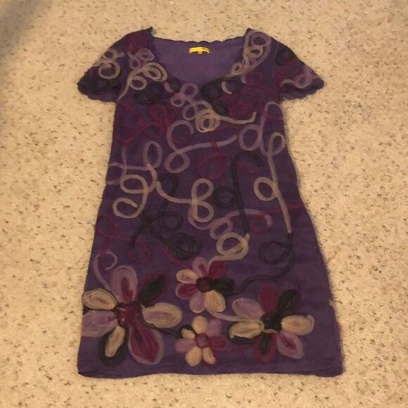 Catherine Malandrino purple silk dress. Size 4 - Picture 3 of 11
